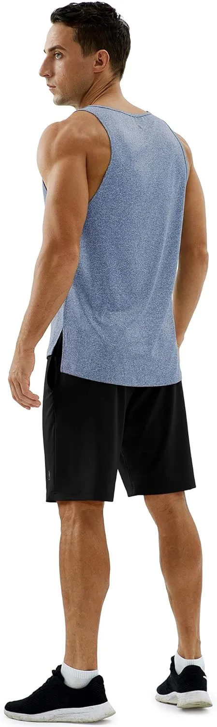 icyzone Men's Racerback Athletic Muscle Tank Tops for Gym Workout Running Exercise