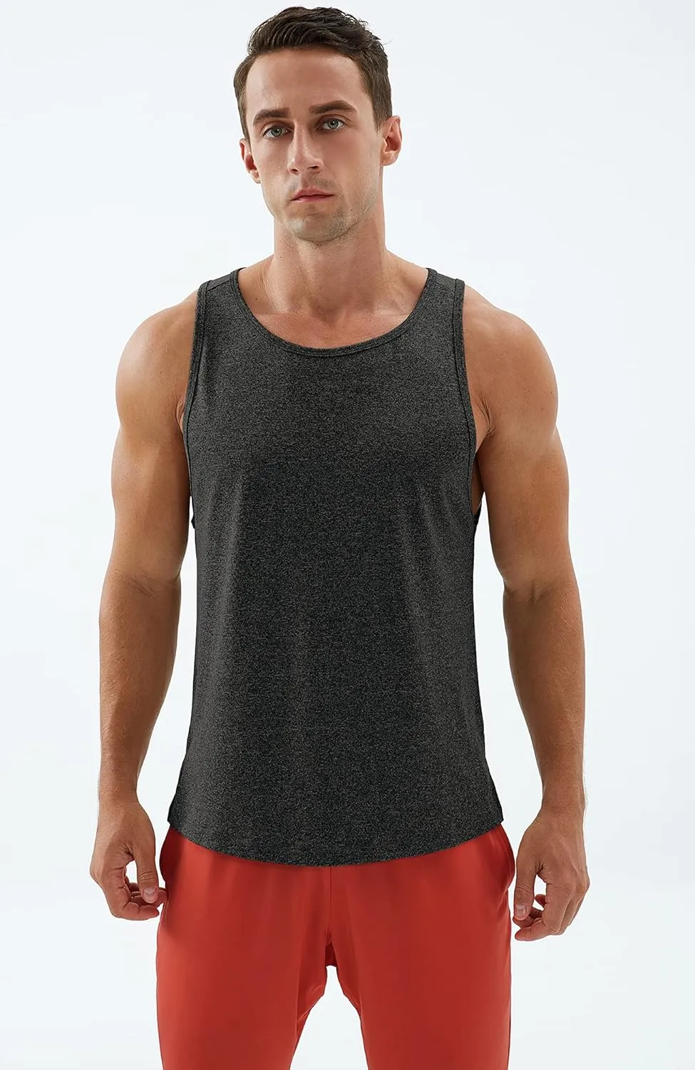 icyzone Men's Racerback Athletic Muscle Tank Tops for Gym Workout Running Exercise