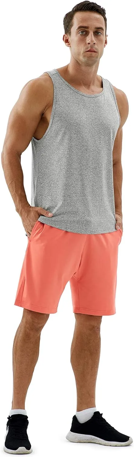 icyzone Men's Racerback Athletic Muscle Tank Tops for Gym Workout Running Exercise
