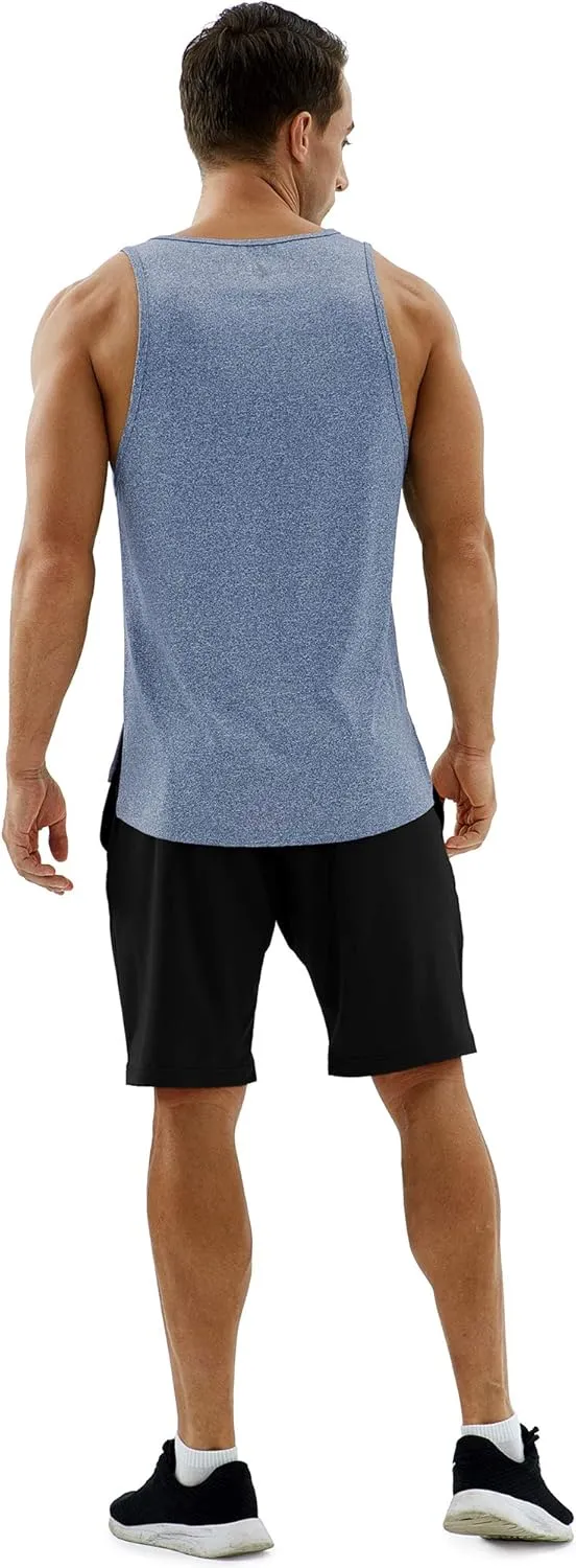 icyzone Men's Racerback Athletic Muscle Tank Tops for Gym Workout Running Exercise