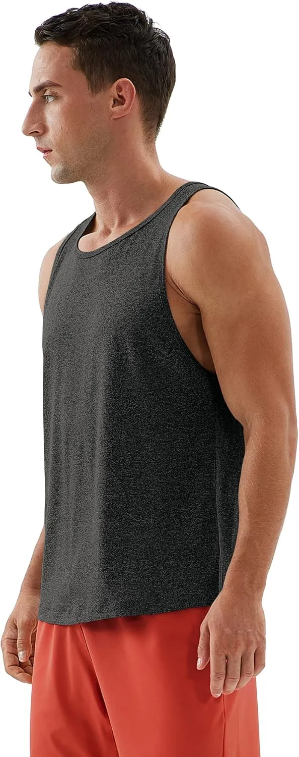 icyzone Men's Racerback Athletic Muscle Tank Tops for Gym Workout Running Exercise
