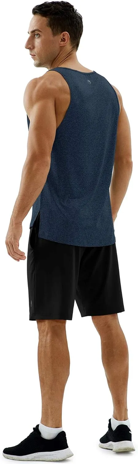 icyzone Men's Racerback Athletic Muscle Tank Tops for Gym Workout Running Exercise