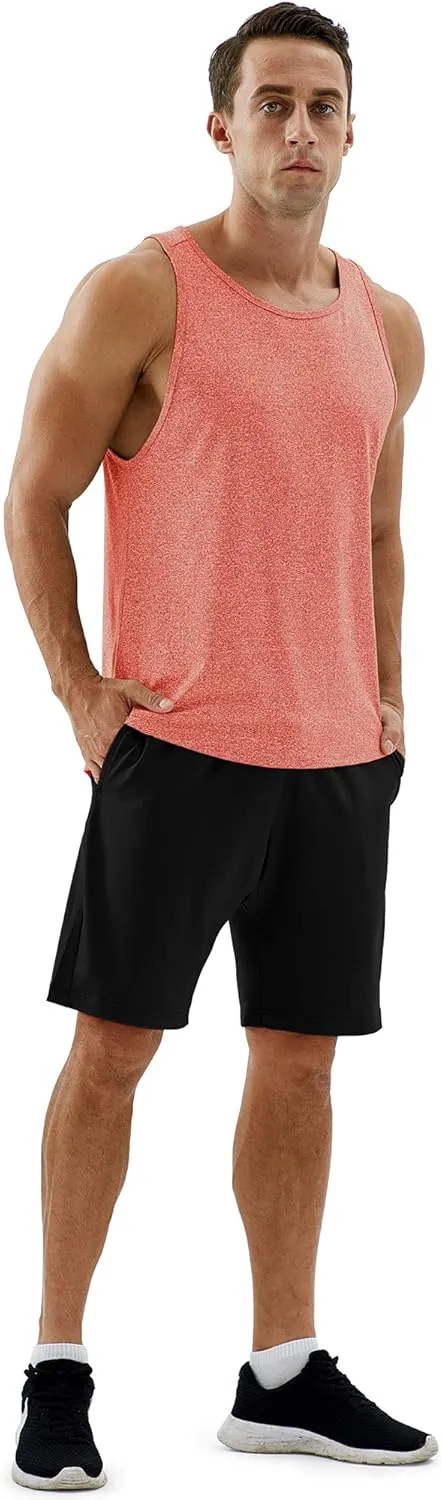 icyzone Men's Racerback Athletic Muscle Tank Tops for Gym Workout Running Exercise