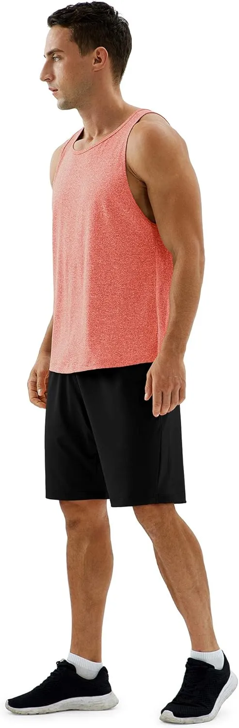 icyzone Men's Racerback Athletic Muscle Tank Tops for Gym Workout Running Exercise