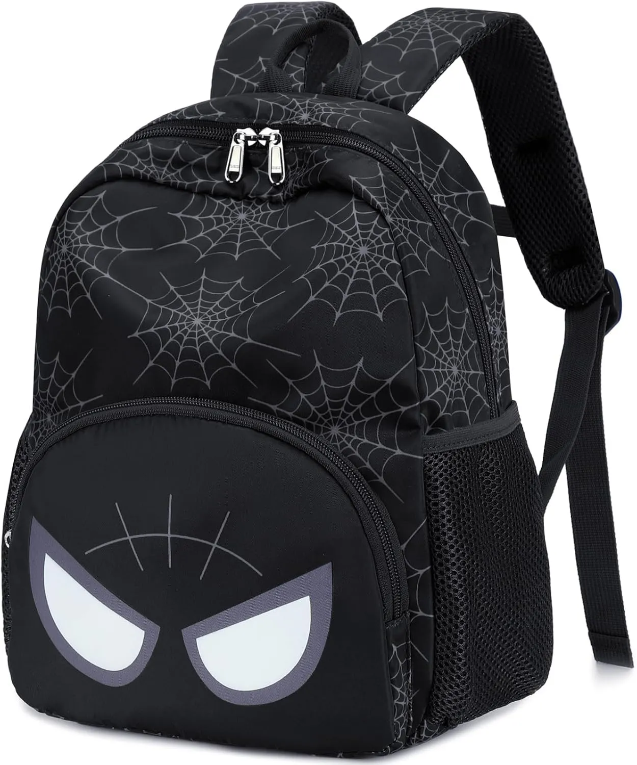JIANYA Spider Toddler Backpack for Little Boys Mini Backpack for Kids Cute Preschool Backpack with Chest Strap, Black
