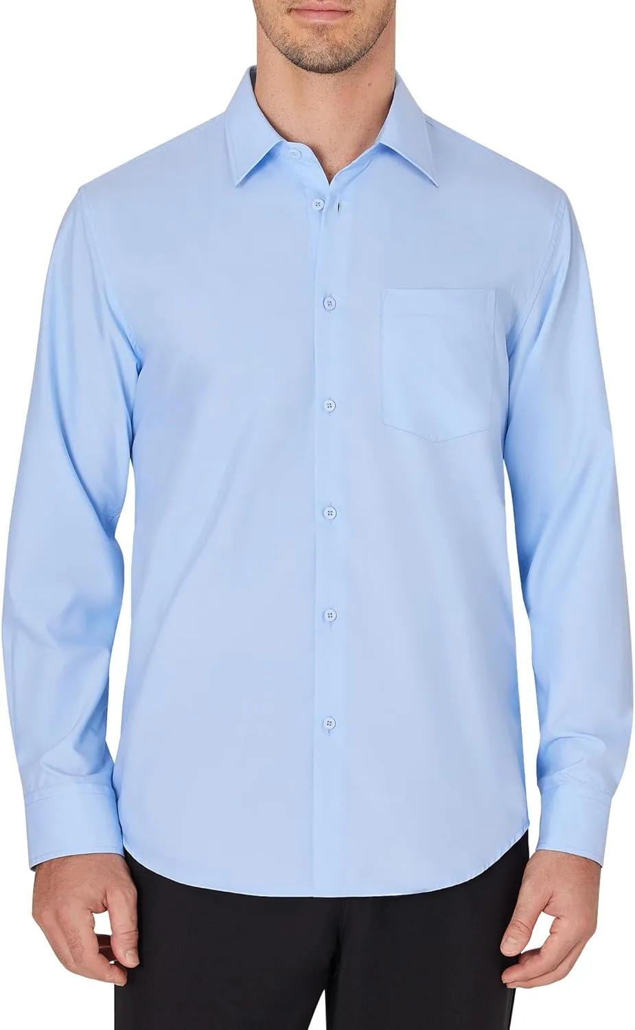 J.VER Men's Dress Shirts Wrinkle Free Long Sleeve Formal Shirt Solid Business Casual Button Down Shirts for Wedding Prom