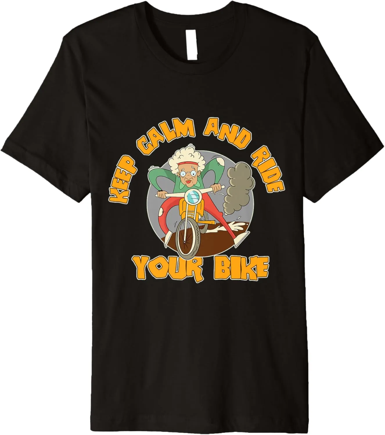 Keep calm and ride your bike saddlebags lead the pack Premium T-Shirt