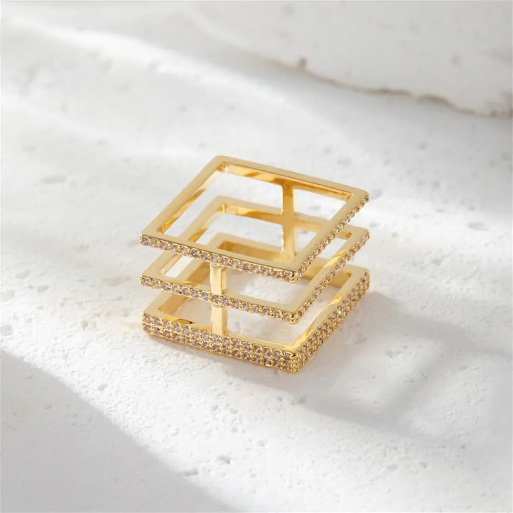 Kokoma X-Shaped Cubic Zirconia Silk Scarf Ring for Women - Dainty Scarves Buckle Holder Shawl Clip - Ring Brooch Pin for Lady Decoration Accessories
