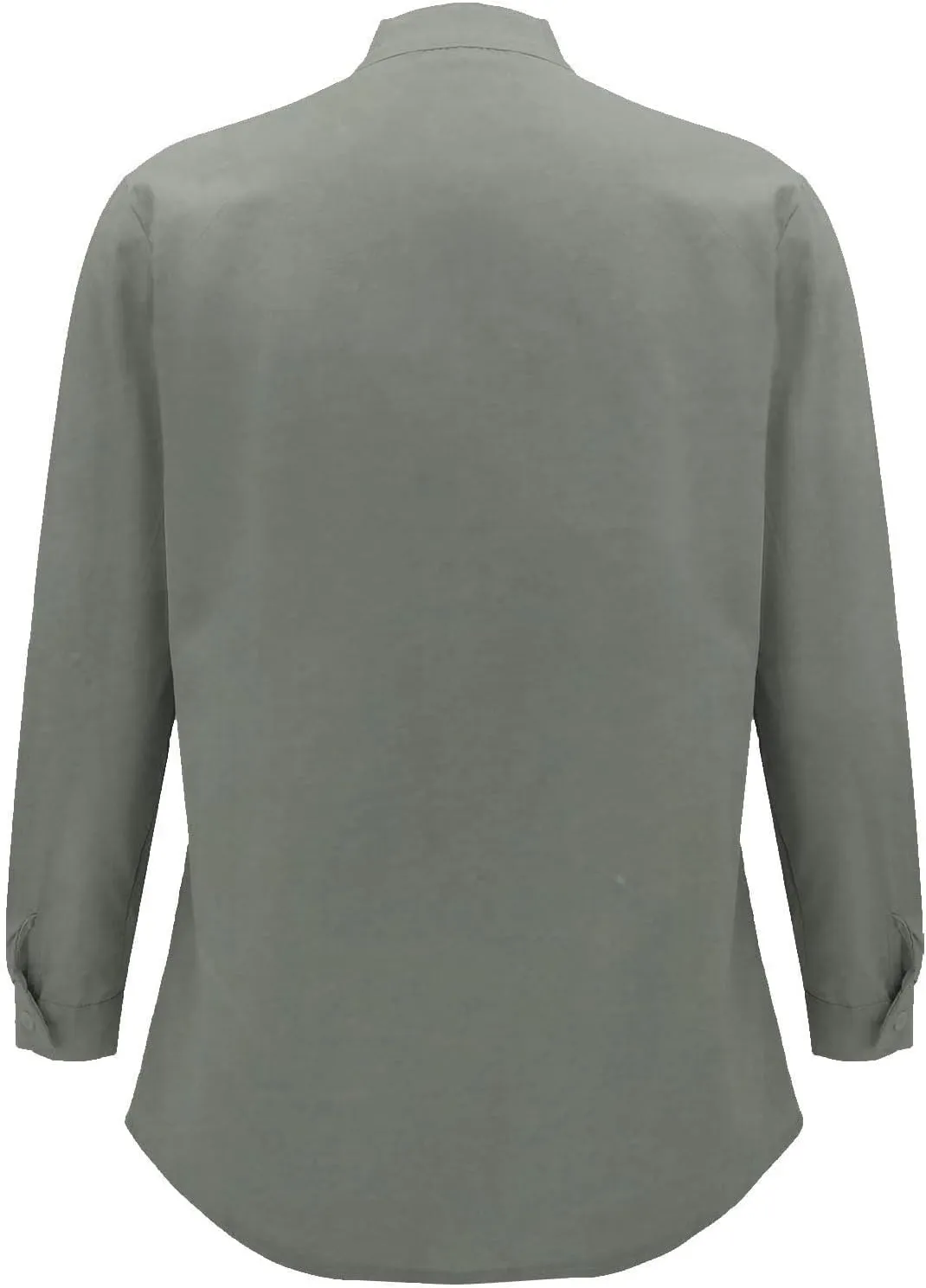KUIOLYPOER Button Down Linen Shirts for Men Solid Color Casual Long Sleeve Regular Fit Cotton Beach Shirts with Pocket