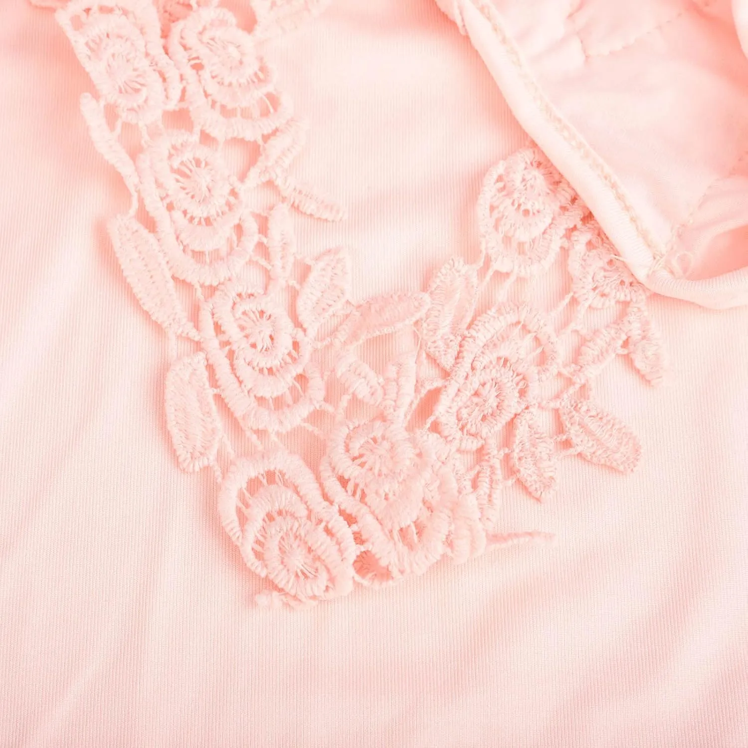 Lace Crochet Cold Shoulder Tops for Women Trendy Summer Short Sleeve Tunic Shirts Casual Loose Strappy Blouses
