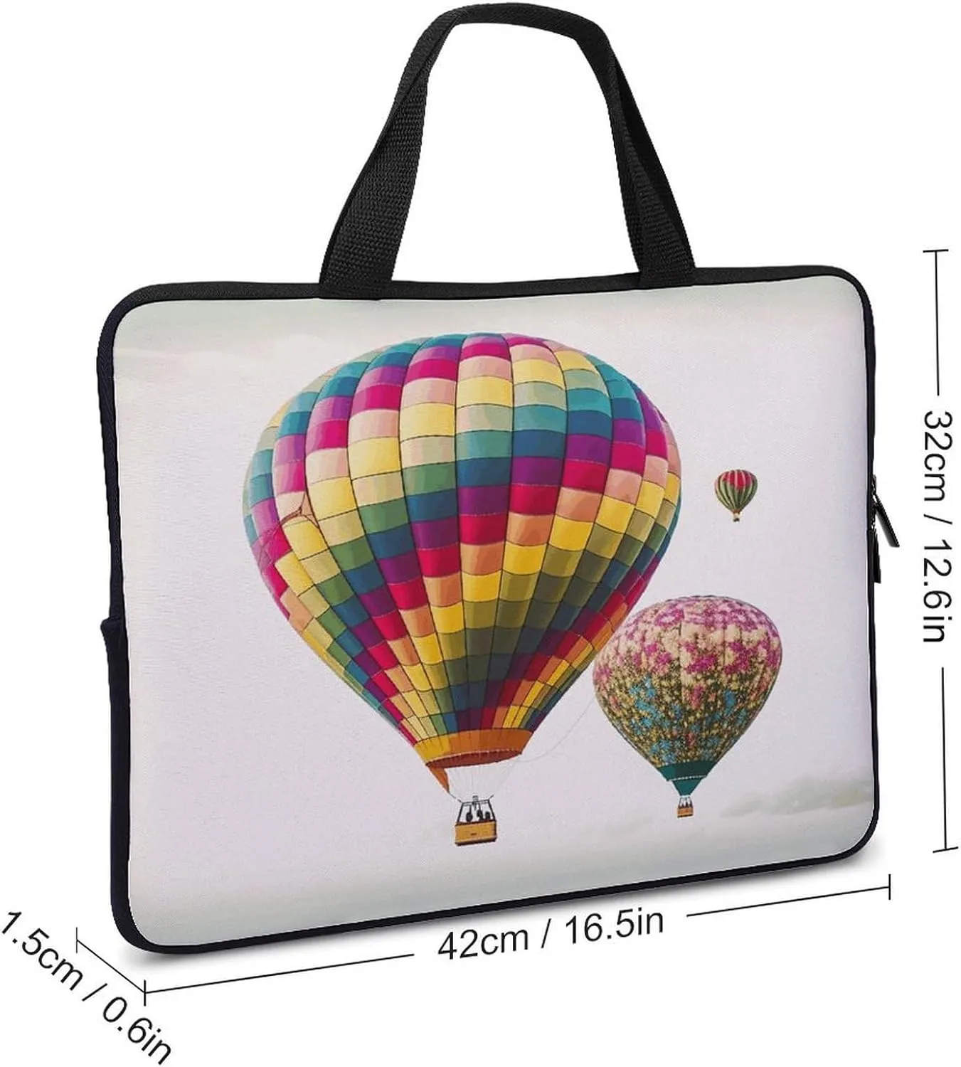 Laptop Bag Ultrathin Color Hot Air Balloon Printing Laptop Carrying Case Portability Messenger Bags For Work Travel