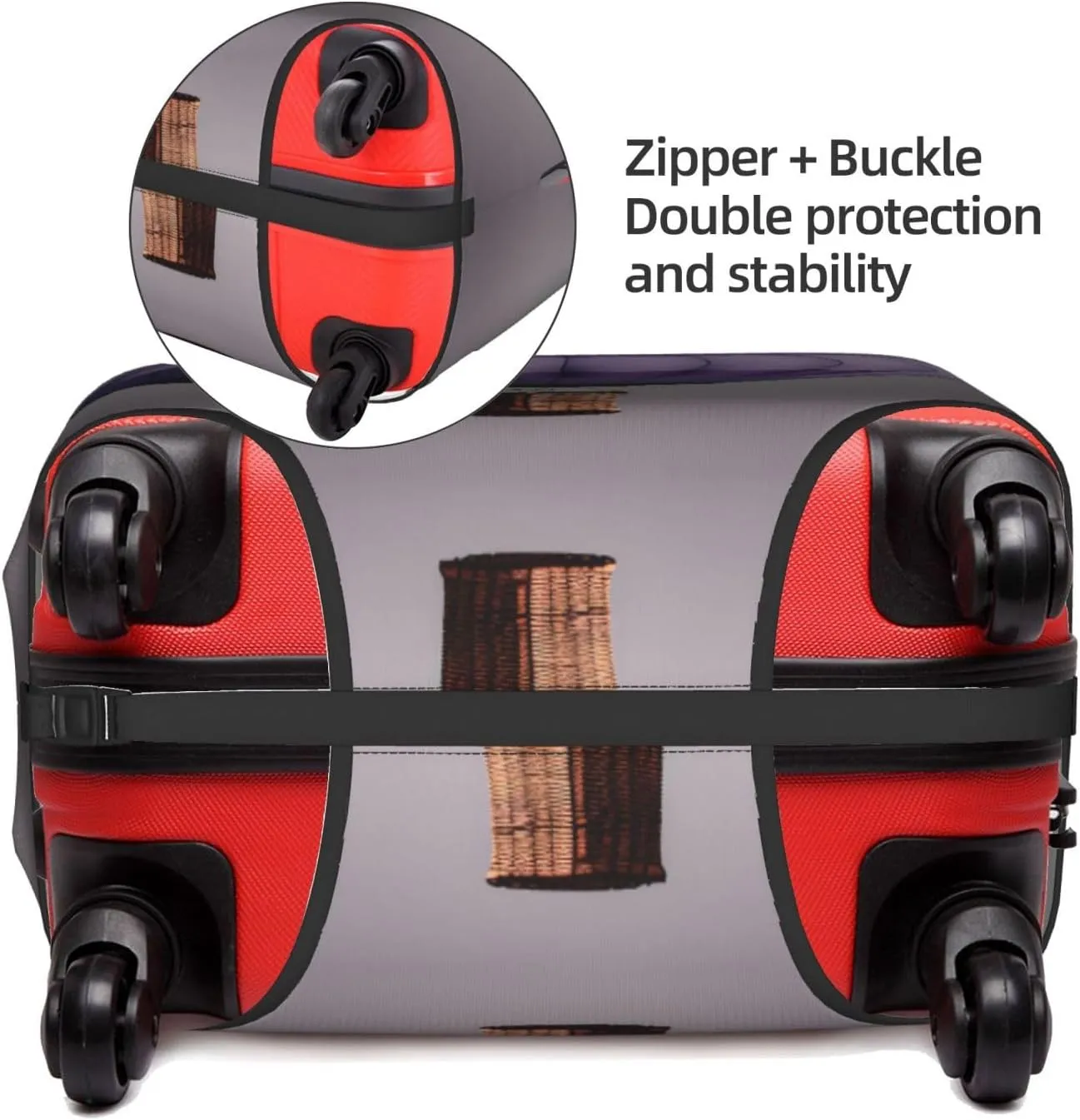 Lavender Hot Air Balloon Print Washable Suitcase Cover Protective Luggage Cover Anti Scratch Travel Gear Protector