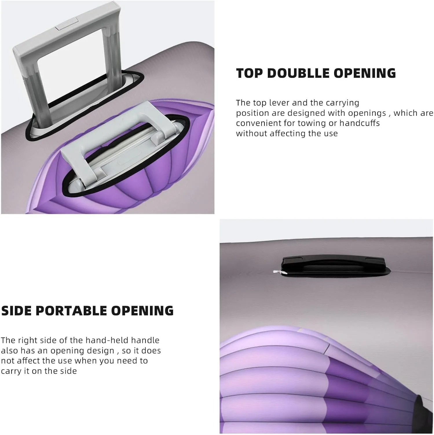 Lavender Hot Air Balloon Print Washable Suitcase Cover Protective Luggage Cover Anti Scratch Travel Gear Protector