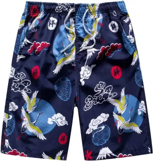 LCMTWX Swim Trunks Mens 2024 Breathable Mesh Printed Beach Shorts Beach Pants Pants Bathing Suit for Men Mens Swim Big and