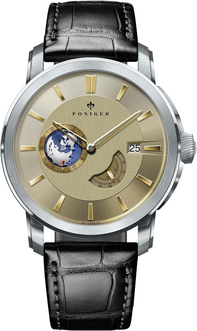 LOBINNI Mens Watches Stainless Steel Automatic Mechanical Waterproof Wrist Male Dress Fashion Luxury Leather Strap