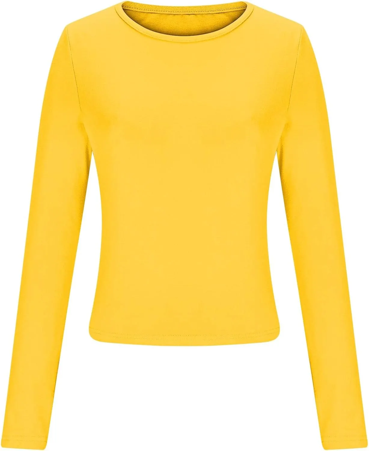 Long Sleeve Shirts for Women Petite Casual Basic Going Out Tops Workout Slim Fit Y2K Tops Crew Neck Tight T Shirts