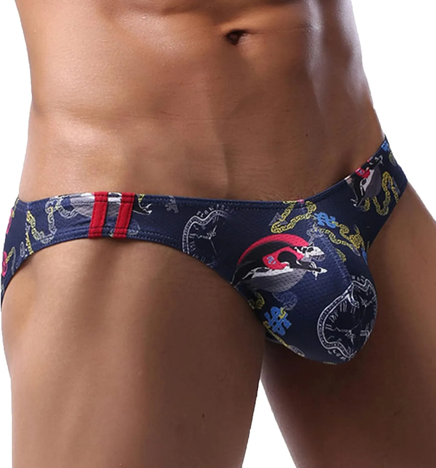Low Rise Briefs for Men FLoarl Print Stretch Summer Breathable Underpants Athletic Tropical Brief Soft Comfortable