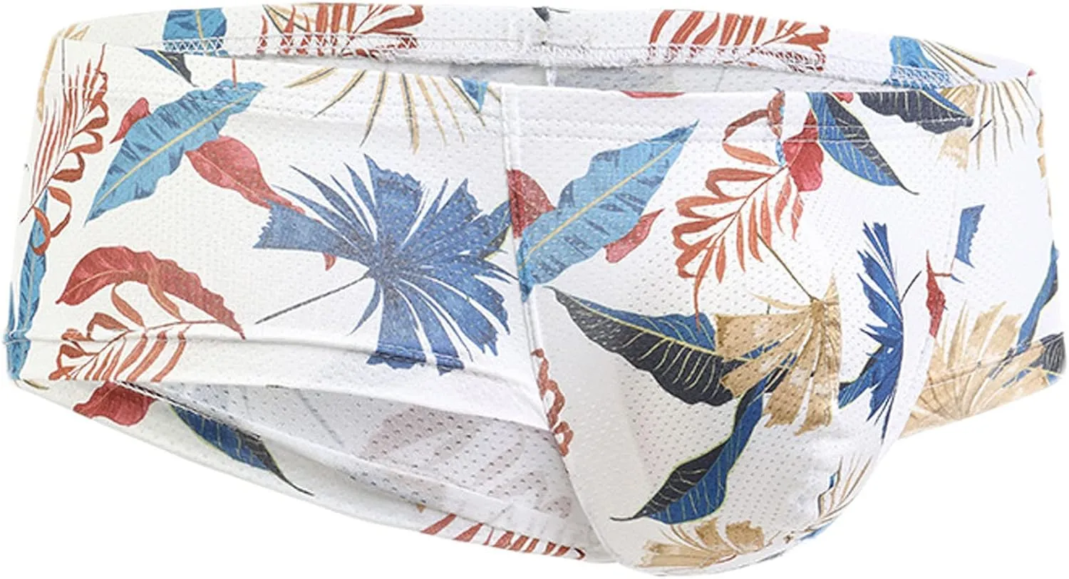 Low Rise Briefs for Men Tropical Print Bulge Pouch Boxer Underwear Sexy Breathable Floral Bikinis Fashion Panties