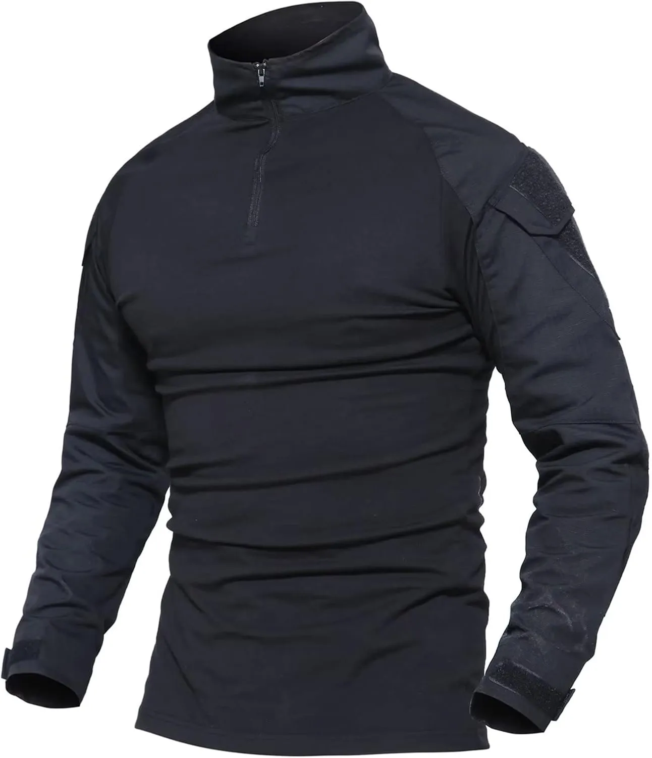 MAGCOMSEN Men's Tactical Military Shirts 1/4 Zip Long Sleeve Shirt with Pockets