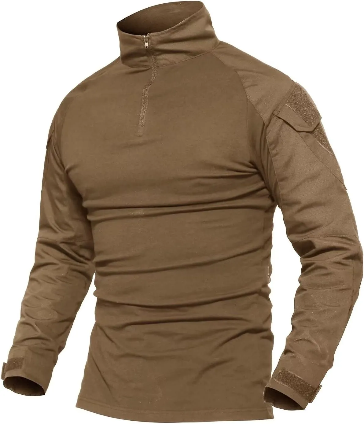 MAGCOMSEN Men's Tactical Military Shirts 1/4 Zip Long Sleeve Shirt with Pockets