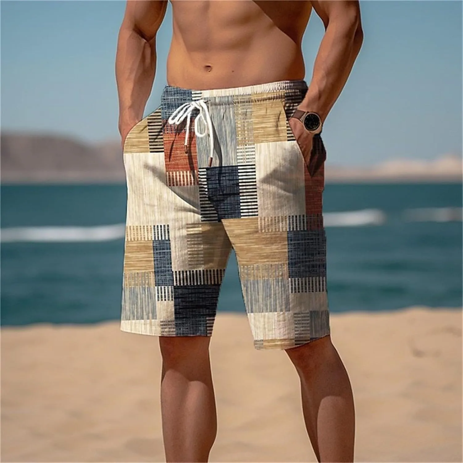 Men Long Swim Trunks Men's Swimwear Shorts Swimsuit Men Short Chino Joggers Mens