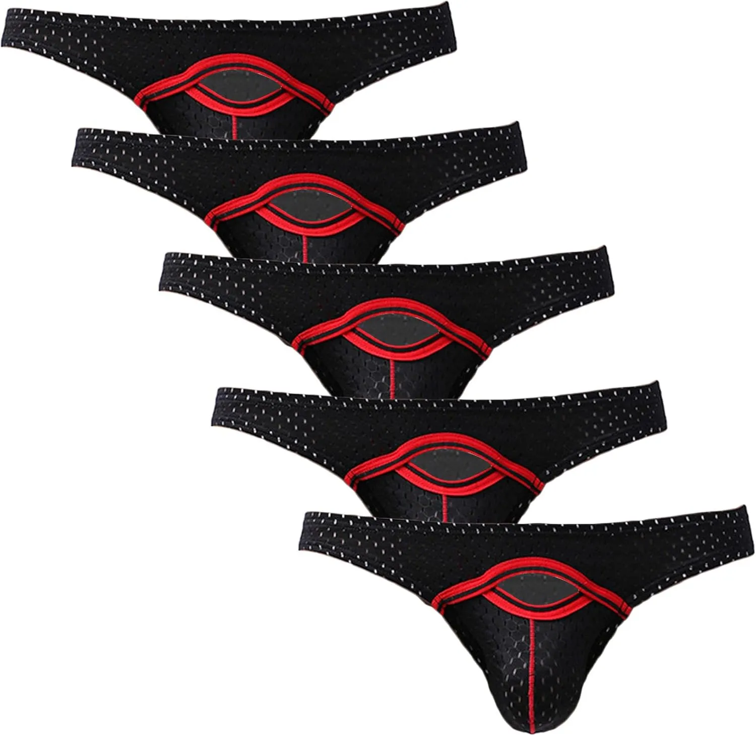 Men Sexy Briefs Ice Silk Underwear Solid Low Rise Bikini Underpants Mesh U Convex Pouch Bikinis Boxer Shorts