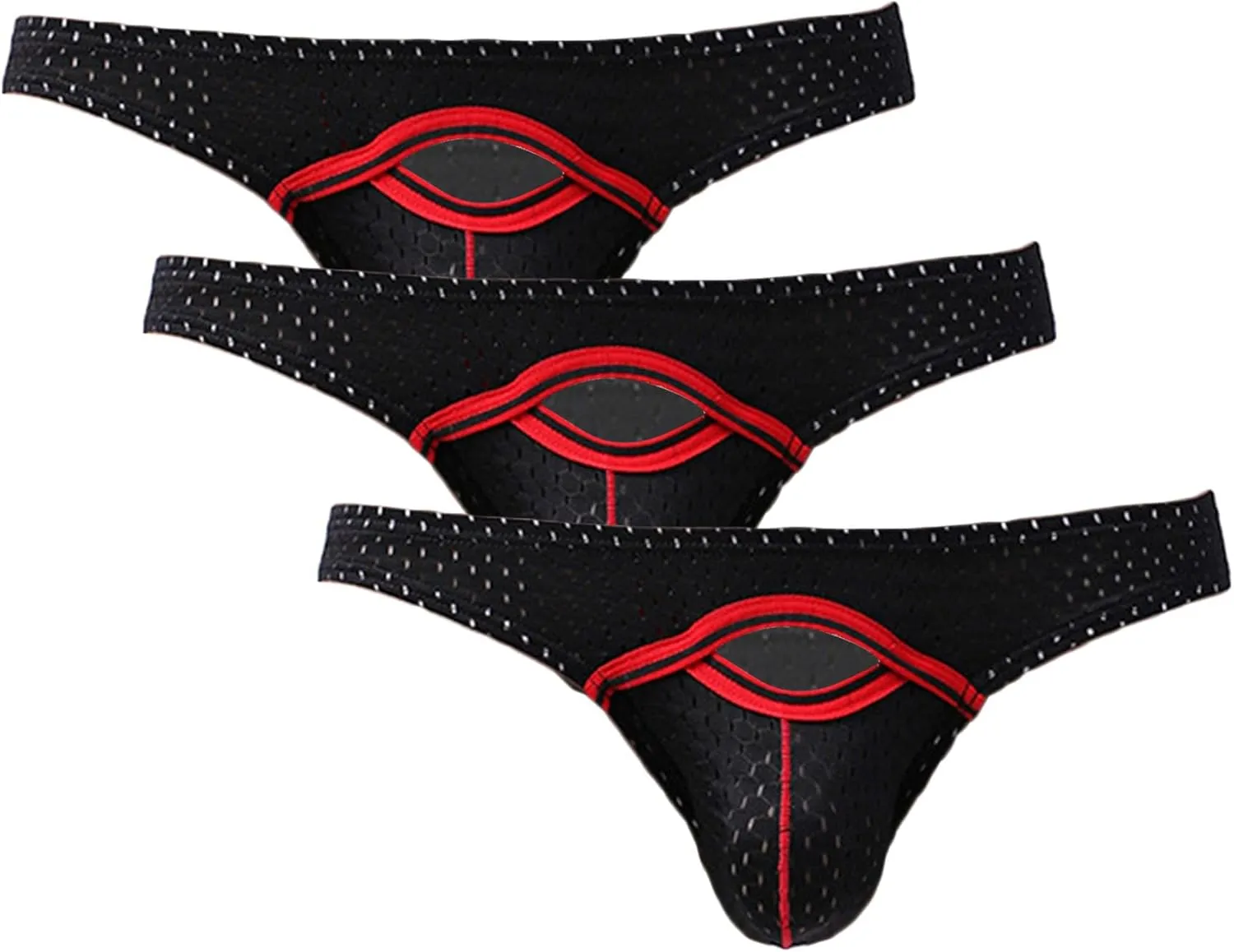 Men Sexy Briefs Ice Silk Underwear Solid Low Rise Bikini Underpants Mesh U Convex Pouch Bikinis Boxer Shorts