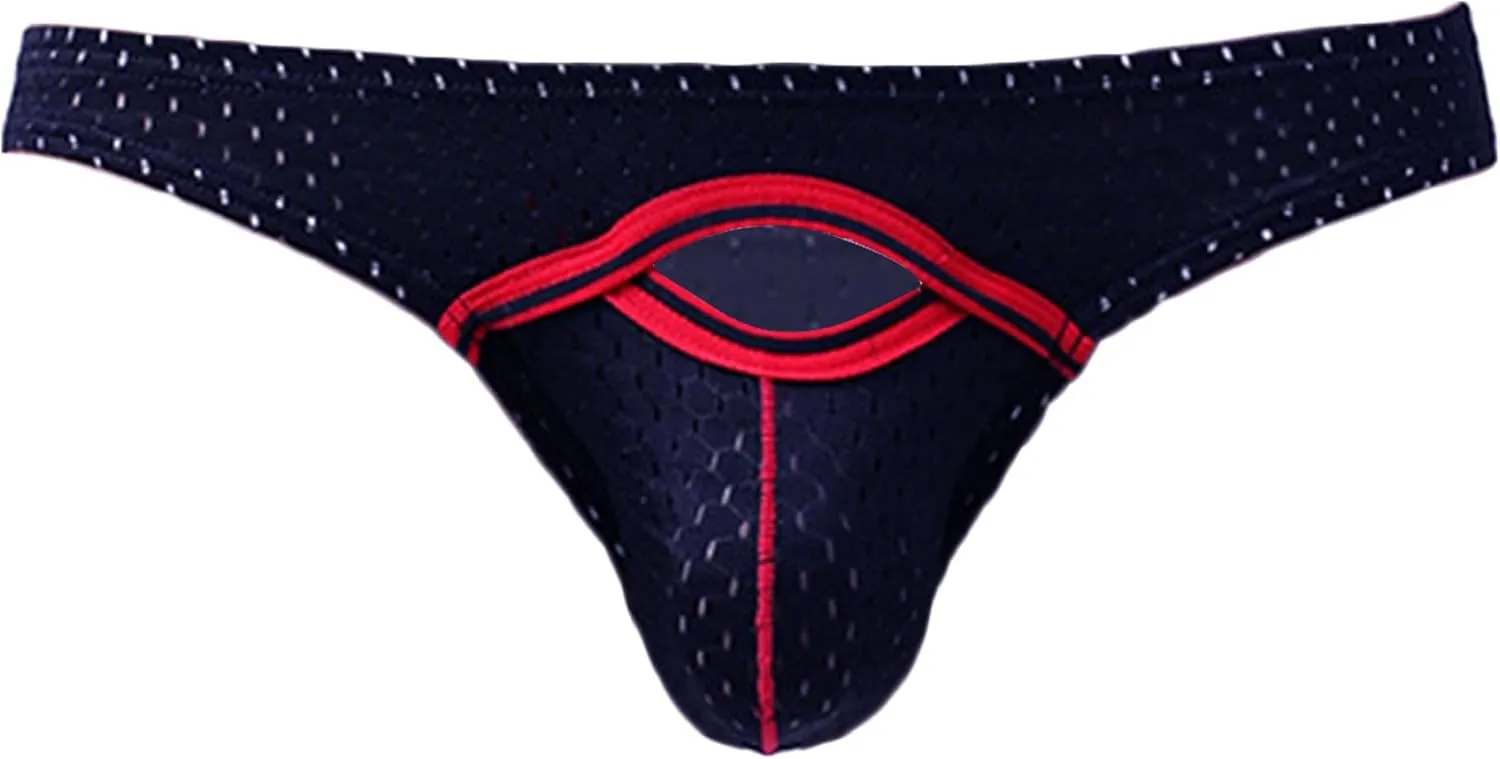 Men Sexy Briefs Ice Silk Underwear Solid Low Rise Bikini Underpants Mesh U Convex Pouch Bikinis Boxer Shorts