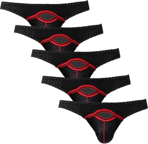 Men Sexy Briefs Ice Silk Underwear Solid Low Rise Bikini Underpants Mesh U Convex Pouch Bikinis Boxer Shorts