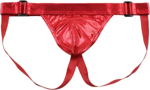 Men U Convex Patent Leather Underwear Low Waist Sexy G String T Back Thongs Swimsuit Shiny Metallic Elastic Bikinis