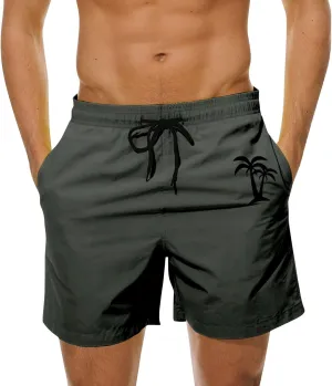 Mens Bathing Suit Printed Beach Short Casual Loose Fashion Shorts Loose Tether Lightweight and Comfortable Summer