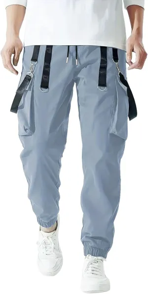 Men's Casual Joggers Pants Cotton Drawstring Chino Cargo Pants Hiking Outdoor Twill Track Jogging Sweatpants Men Active Pants