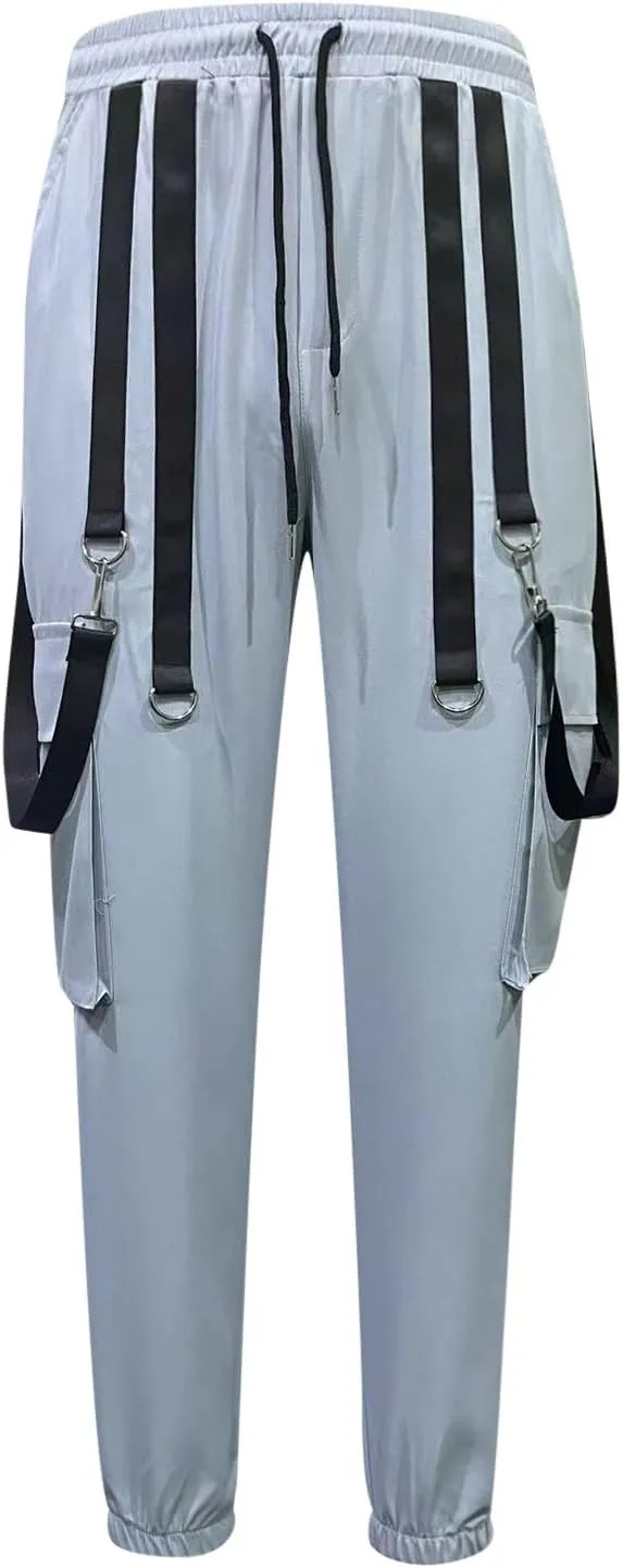 Men's Casual Joggers Pants Cotton Drawstring Chino Cargo Pants Hiking Outdoor Twill Track Jogging Sweatpants Men Active Pants