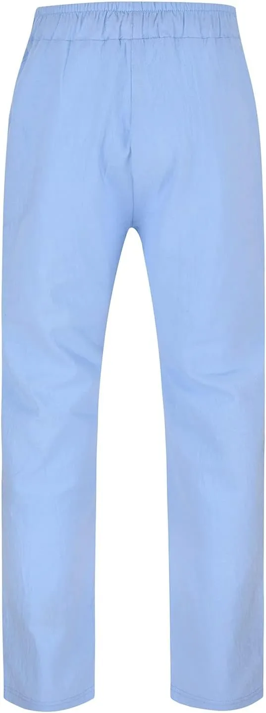 Mens Cotton Linen Drawstring Pants Summer Fashion Resort Wear Pants for Men 2024 Straight Lightweight Loose Fit Yoga Pants