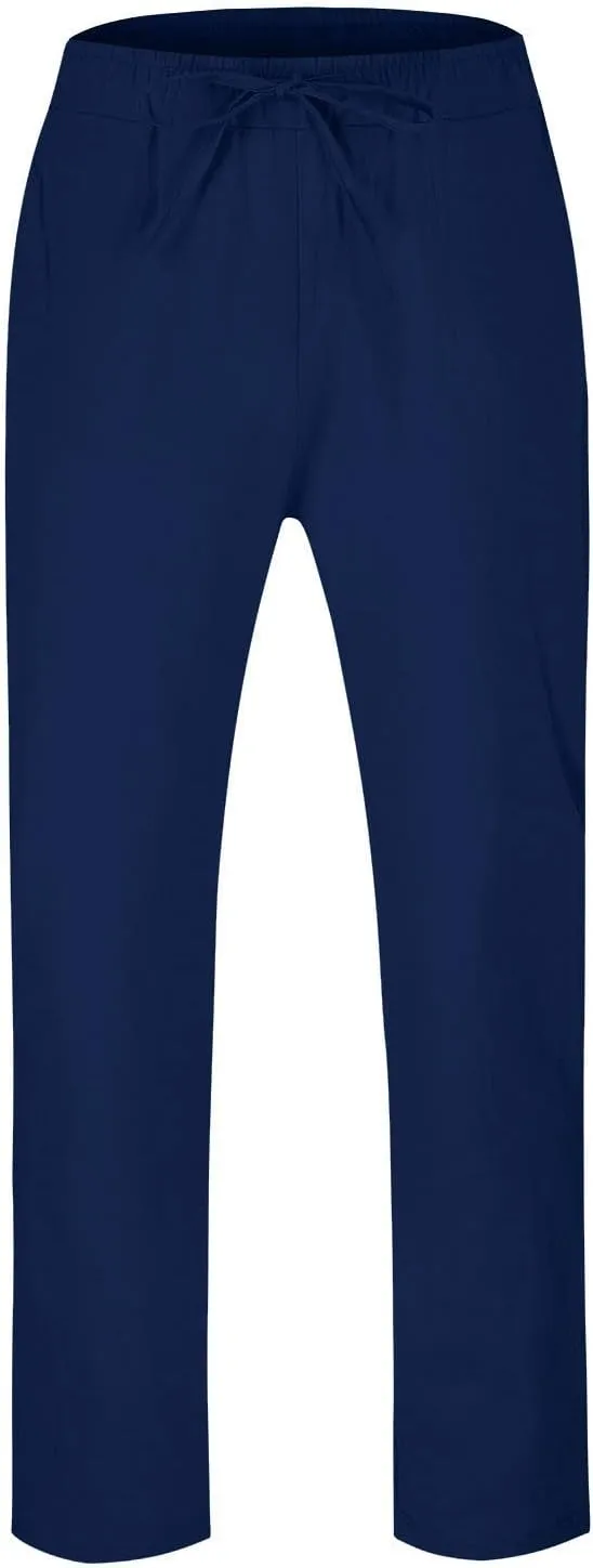 Mens Cotton Linen Drawstring Pants Summer Fashion Resort Wear Pants for Men 2024 Straight Lightweight Loose Fit Yoga Pants