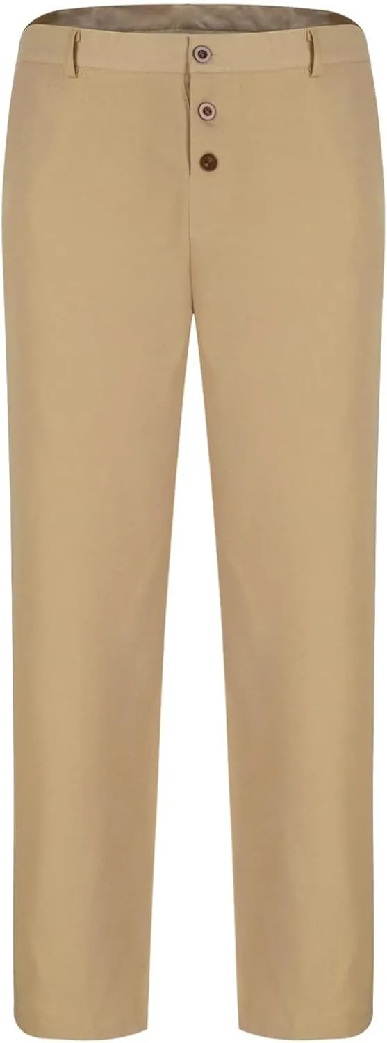 Mens Dress Pants Trendy 3 Button Formal Business Pants Gentleman Work Suit Pants Bridegroom Wedding Guest Party Pants