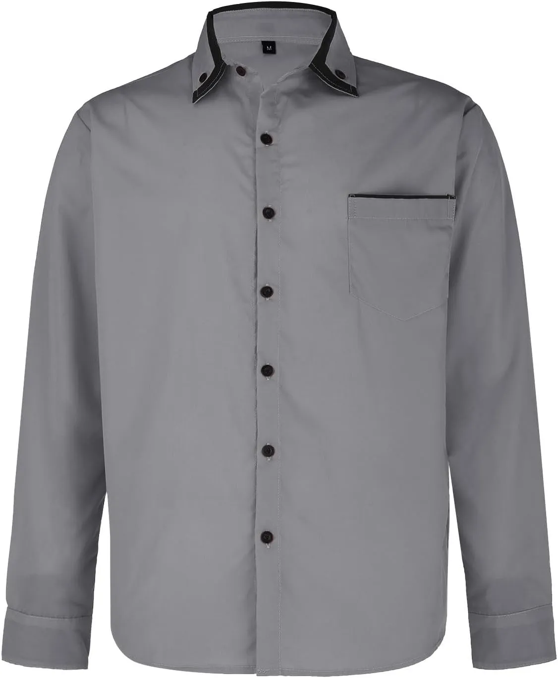 Men's Dress Shirt Long Sleeve Button Down Business Shirt Pocket Wrinkle Resistant Collar Office Work Meeting Formal Blouse