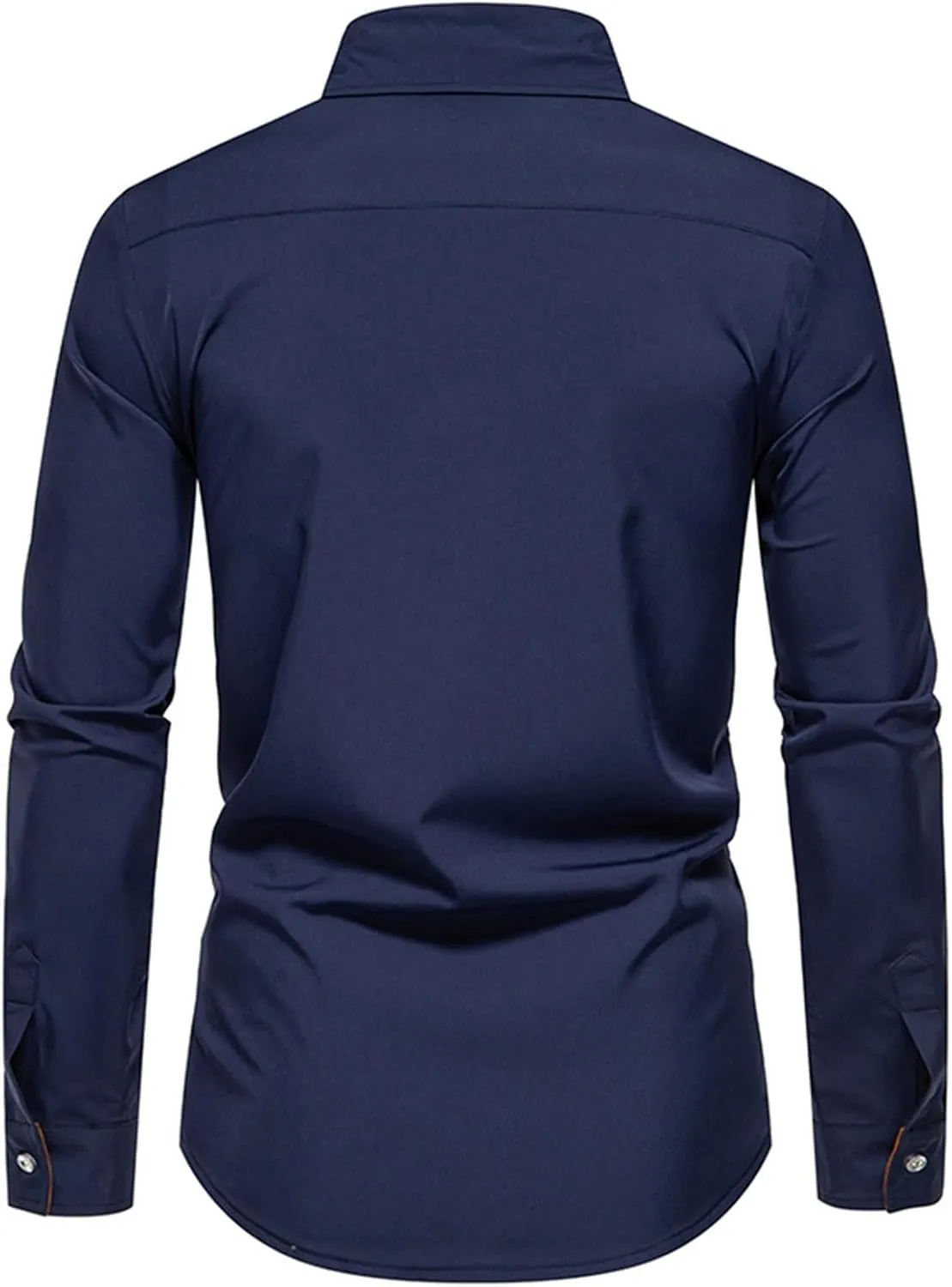 Mens Dress Shirts Long Sleeve Slim Fit Shirts for Men Muscle Slim Fit Button Down Modern Casual Stretch Shirt