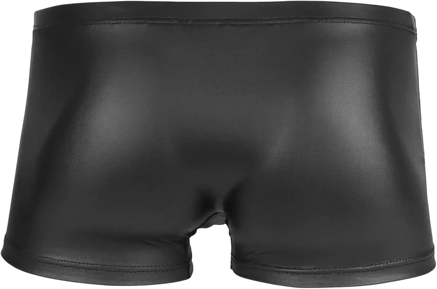 Men's Faux Leather Underpants Brief Low Waisted Bulge Pouch Underwear Shorts Erotic Comfort Soft Bikini Underpants