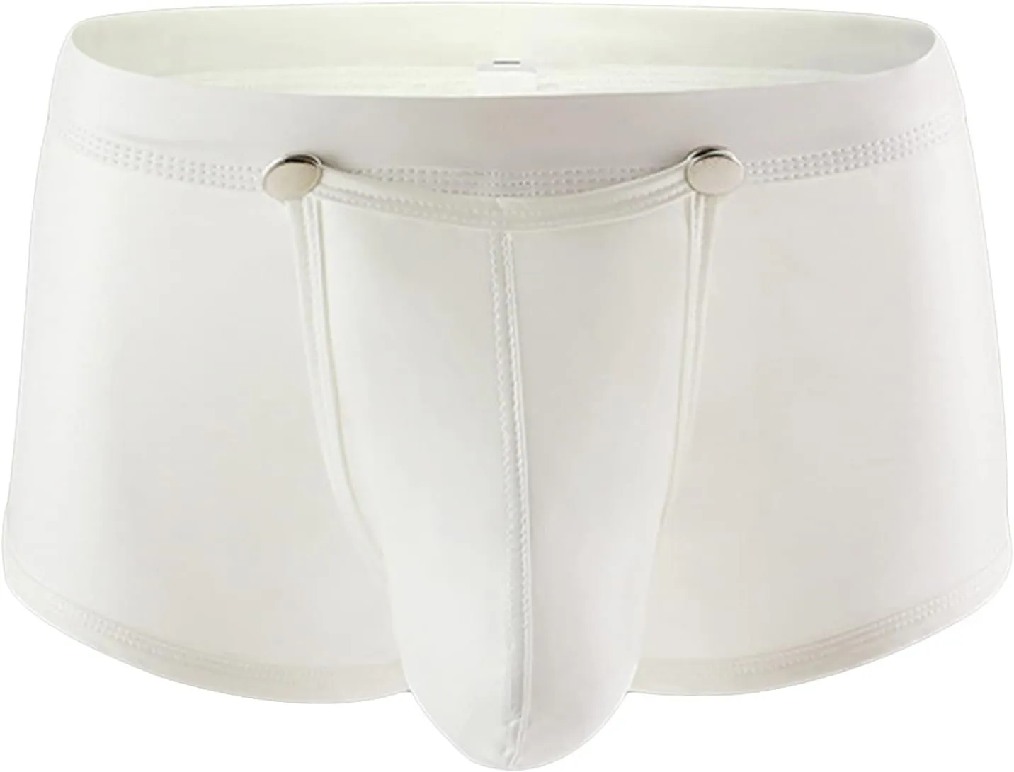 Men's Imitation Patent Leather Boxer Briefs Low Waist Sexy Pouch Trunks Underwear Metallic Shiny Thong Underpant