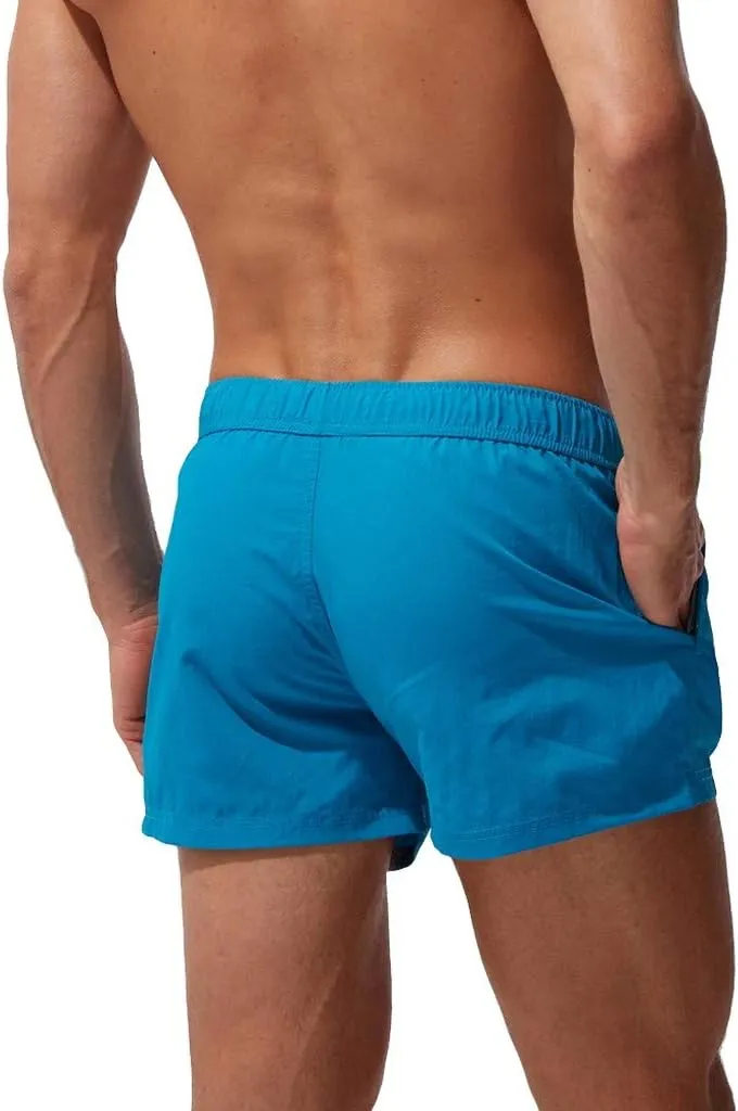 Mens Quick Dry Swim Trunks No Liner Elastic Waist Drawstring 5 Inch Swimwear Breathable Summer Island Vocation Beach Shorts