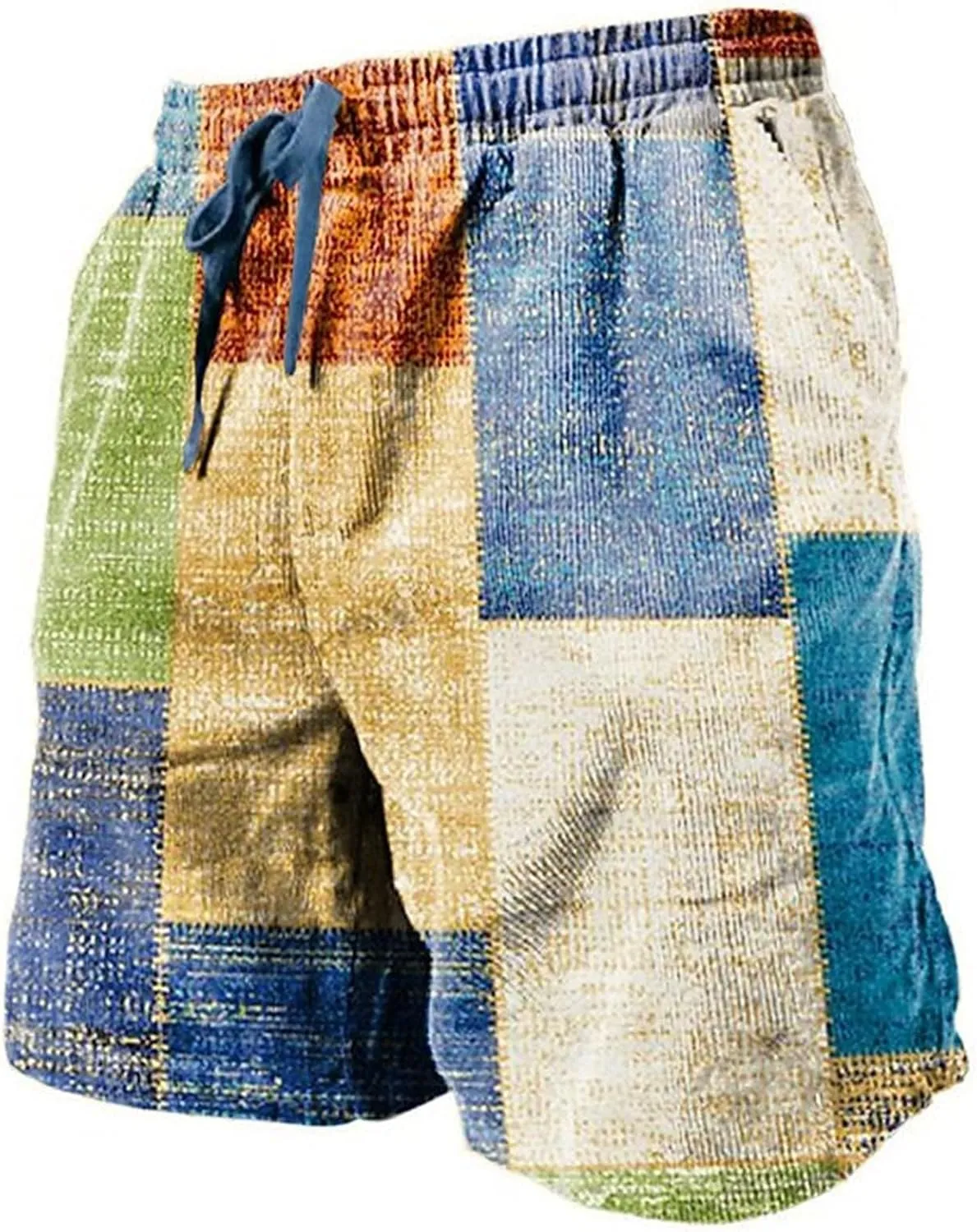 Mens Retro Swim Trunks Short for Man Men's Knit Shorts Fishing Clothes for Men
