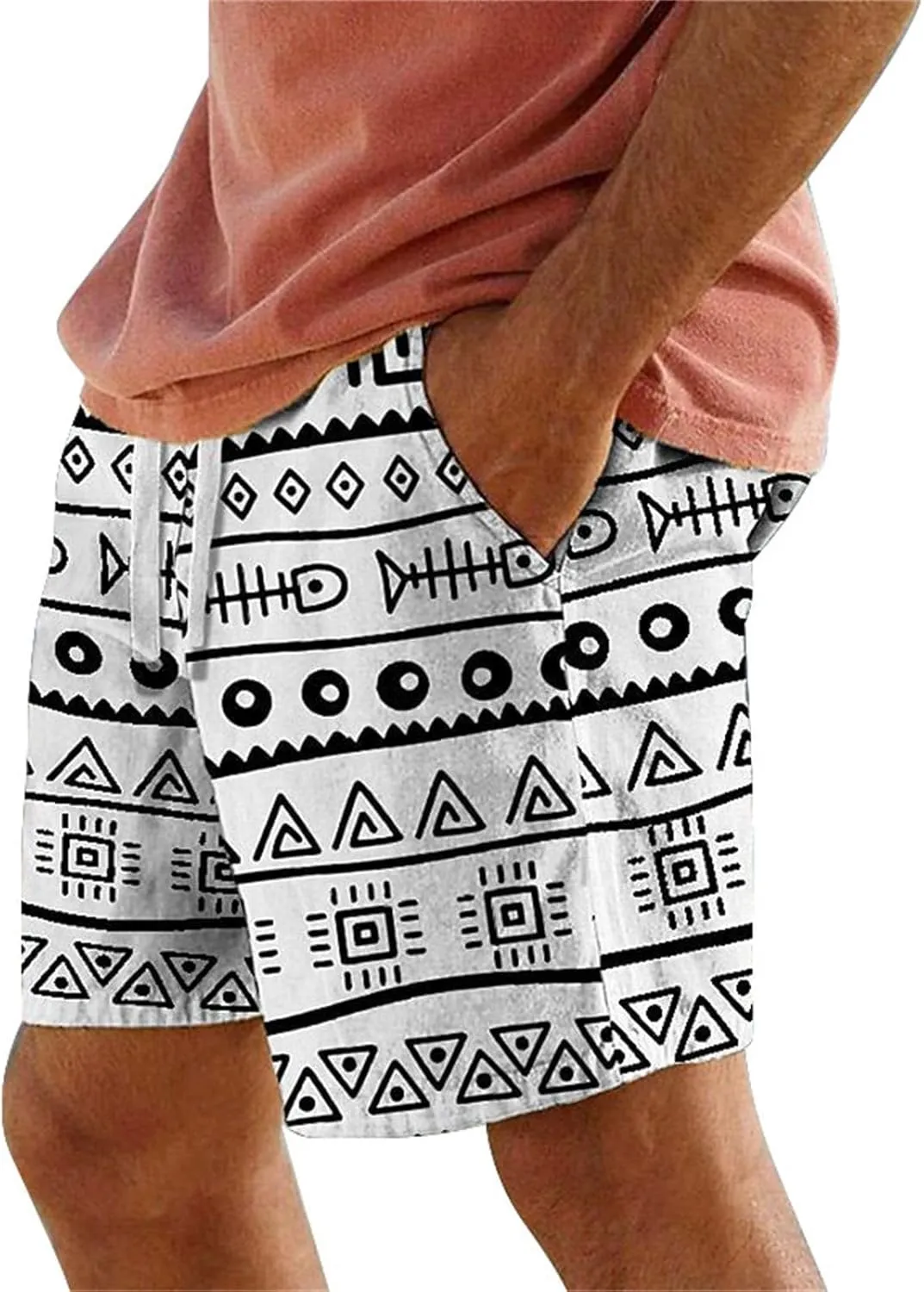 Mens Retro Swim Trunks Short for Man Men's Knit Shorts Fishing Clothes for Men