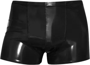 Mens Shiny Liquid Metallic Boxer Briefs With Faux Leather Low Waisted Bulge Pouch Underwear Shorts Fashionable Underpants