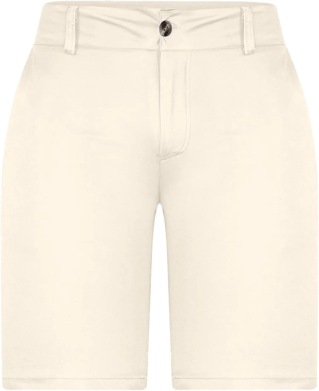 Men's Shorts Casual Chino Pants Straight Leg Slim Fit Work Trousers Waistband Button Plain Bermuda Shorts with Pockets