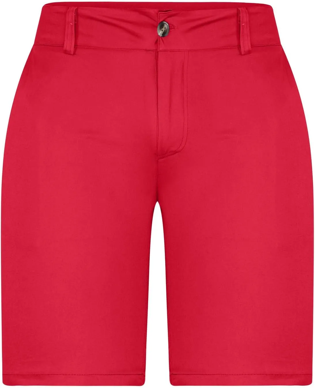 Men's Shorts Casual Chino Pants Straight Leg Slim Fit Work Trousers Waistband Button Plain Bermuda Shorts with Pockets