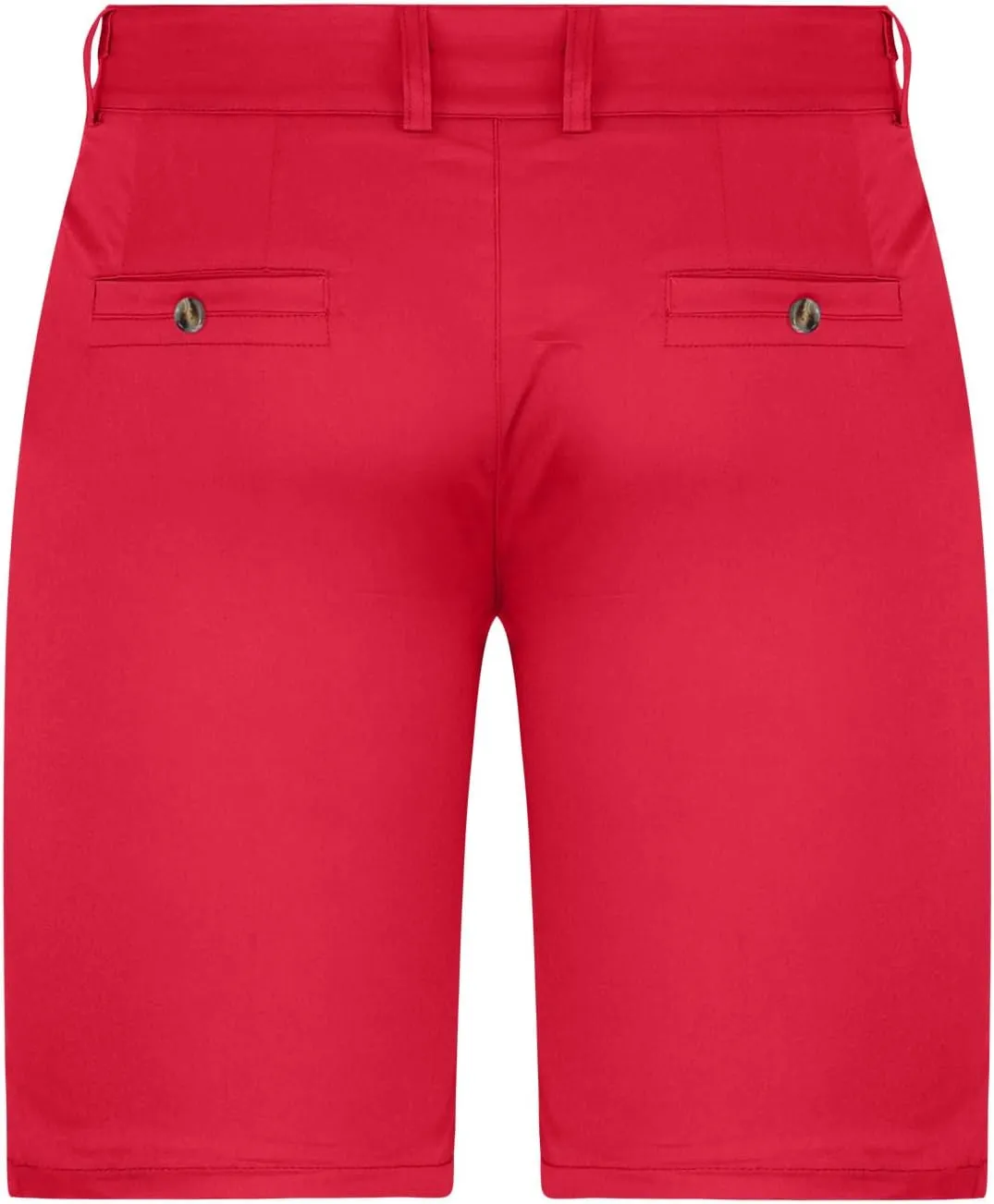 Men's Shorts Casual Chino Pants Straight Leg Slim Fit Work Trousers Waistband Button Plain Bermuda Shorts with Pockets