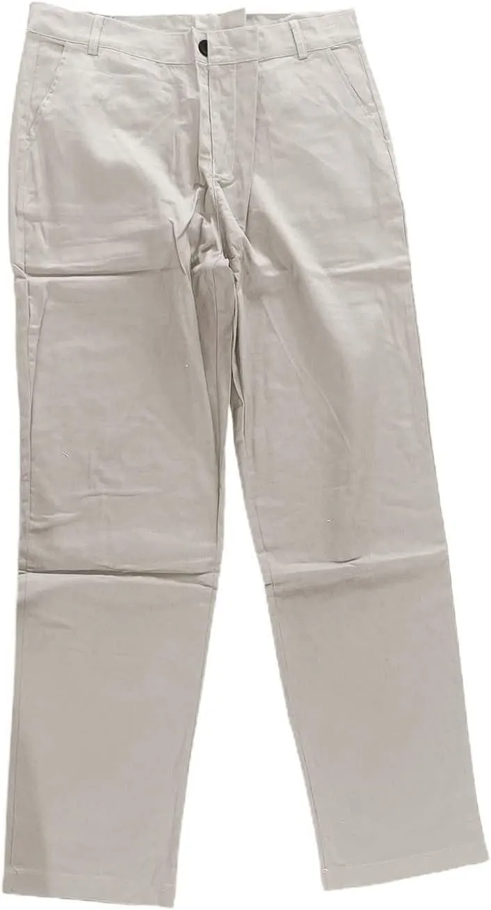 Mens Slim Fit Dress Pencil Pants Classic Flat Front Straight Leg Chinos Pants Business Suit Work Casual Golf Trousers
