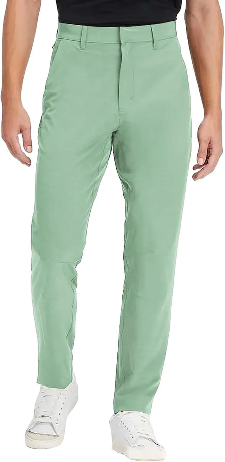 Mens Slim Fit Flat-Front Chinos Pants Stretch Business Casual Dress Pants Big and Tall Wrinkle Free Work Suit Pant