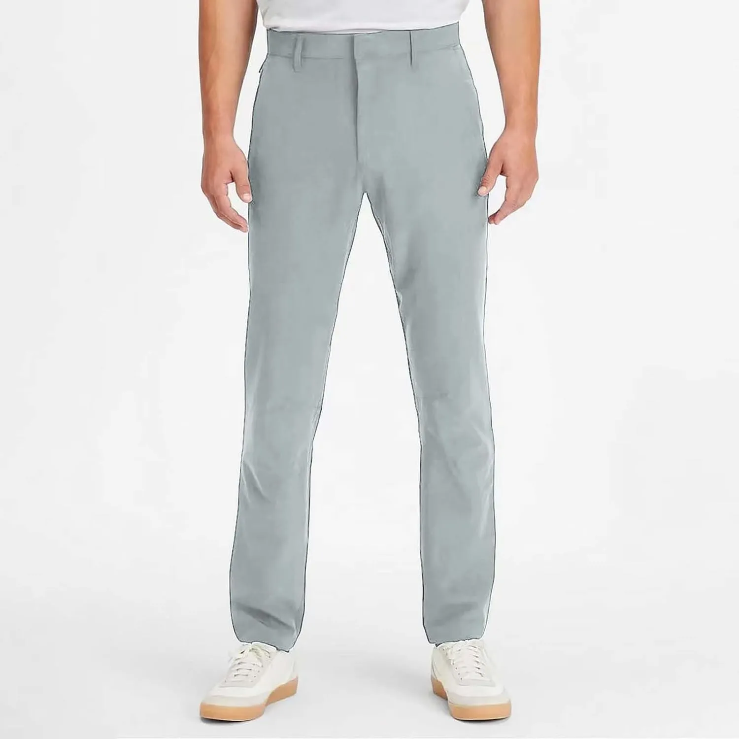 Mens Slim Fit Flat-Front Chinos Pants Stretch Business Casual Dress Pants Big and Tall Wrinkle Free Work Suit Pant